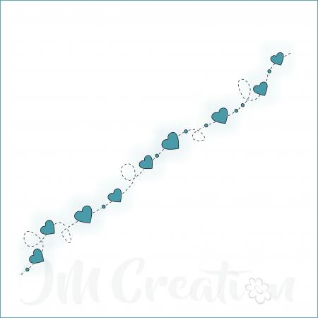 Stanzschablone - Herzgirlande